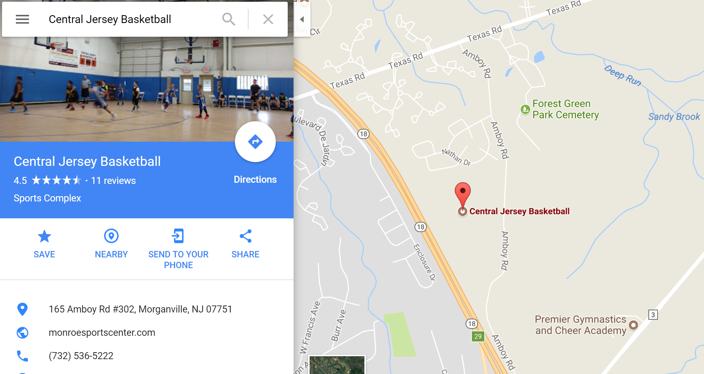 Central Jersey Basketball Location